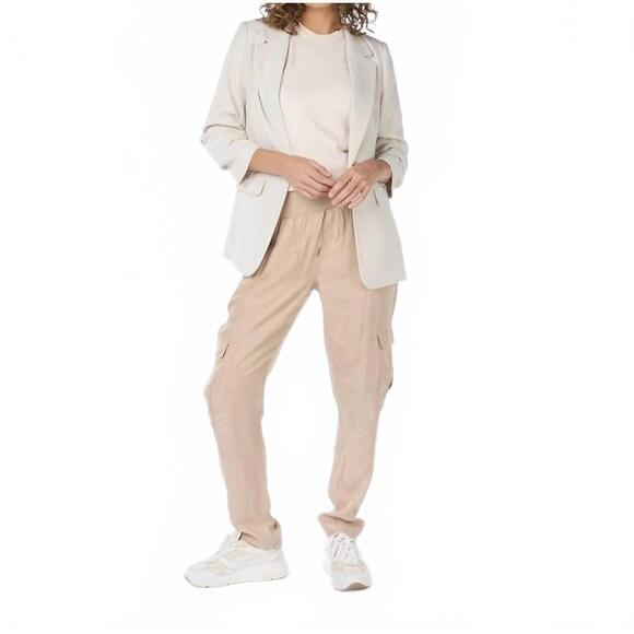 NEW ESQUALO sina linen look blazer in sand